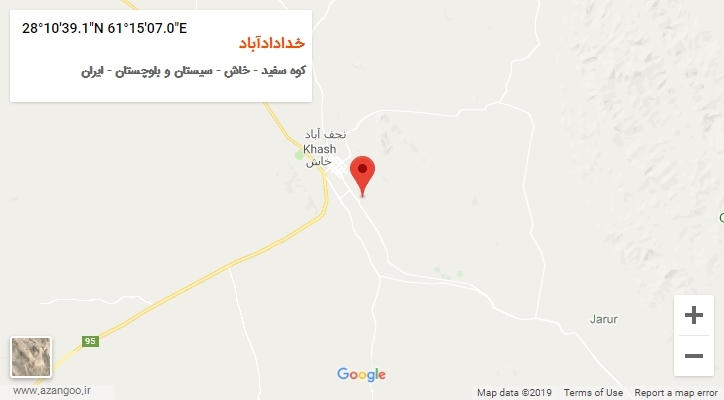 روستای خدادادآباد بر روی نقشه