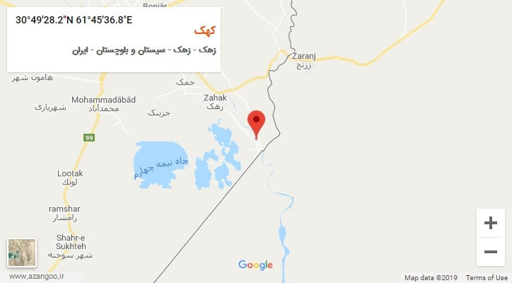 روستای کهک بر روی نقشه