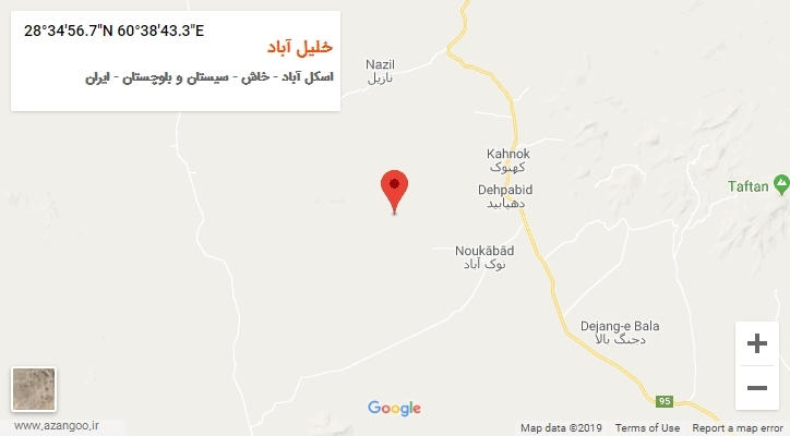 روستای خلیل آباد بر روی نقشه