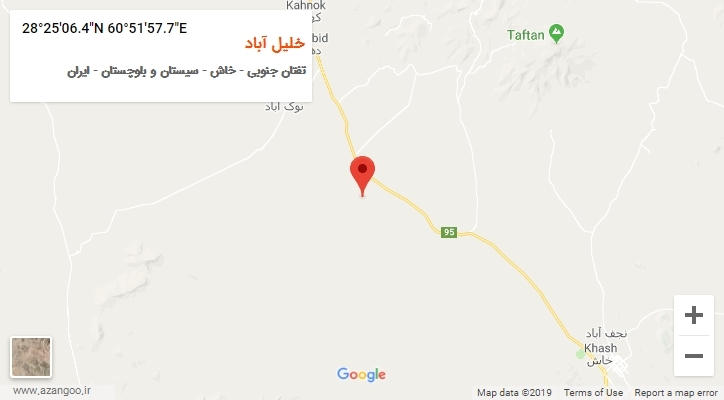 روستای خلیل آباد بر روی نقشه