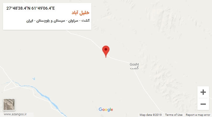 روستای خلیل آباد بر روی نقشه