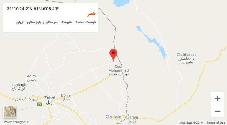 روستای خمر بر روی نقشه