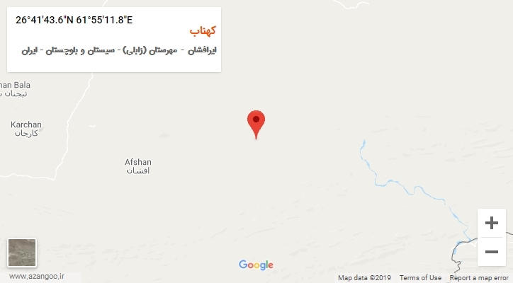 روستای کهناب بر روی نقشه