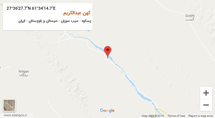 روستای کهن عبدالکریم بر روی نقشه