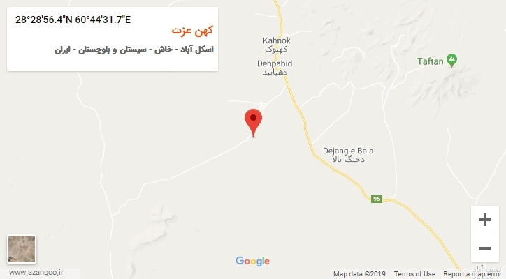 روستای کهن عزت بر روی نقشه