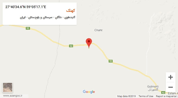 روستای کهنک بر روی نقشه