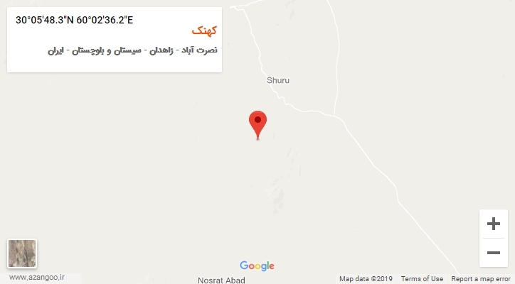 روستای کهنک بر روی نقشه