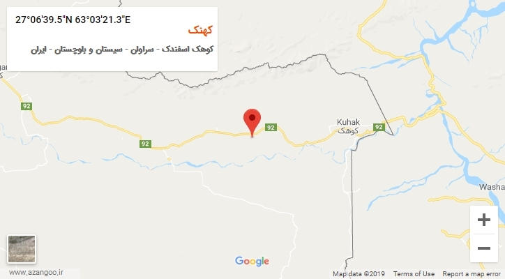 روستای کهنک بر روی نقشه