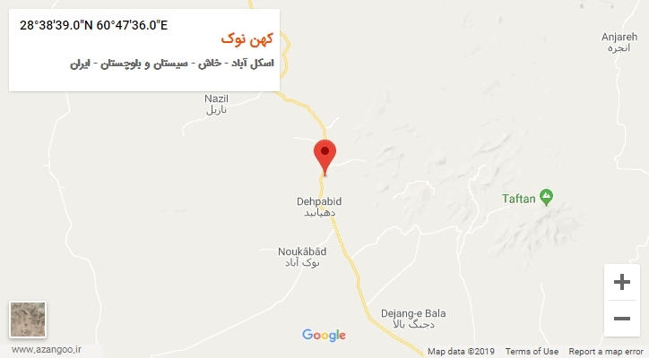 روستای کهن نوک بر روی نقشه