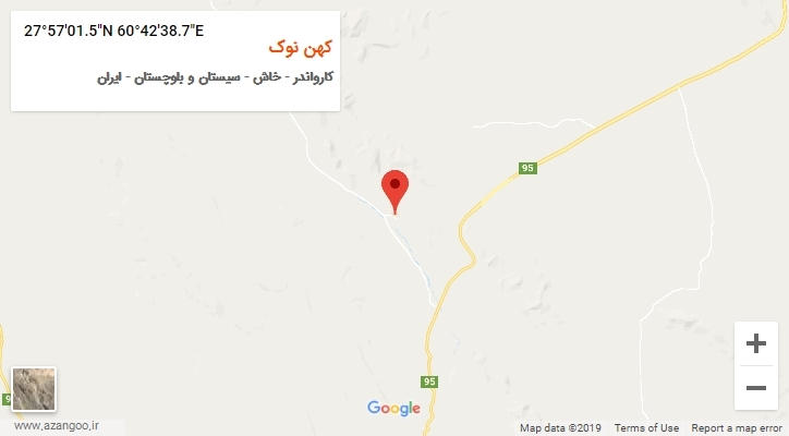 روستای کهن نوک بر روی نقشه