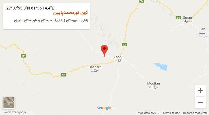 روستای کهن نورمحمدپایین بر روی نقشه