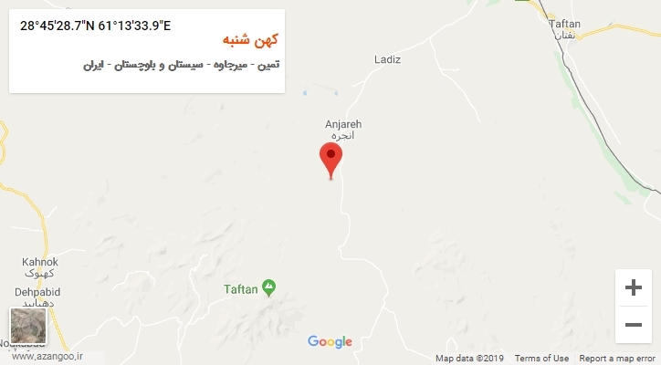 روستای کهن شنبه بر روی نقشه