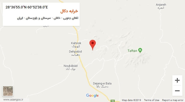 روستای خرابه دکال بر روی نقشه