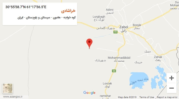 روستای خراشادی بر روی نقشه