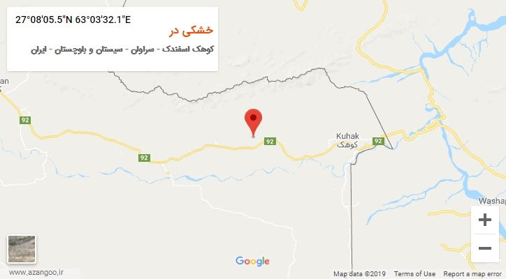 روستای خشکی در بر روی نقشه