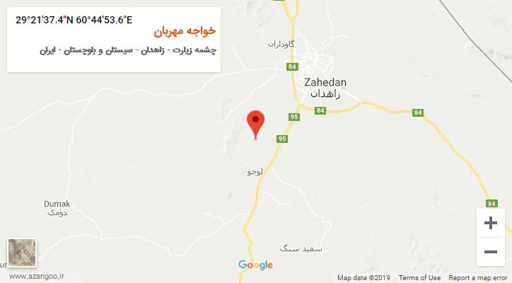 روستای خواجه مهربان بر روی نقشه
