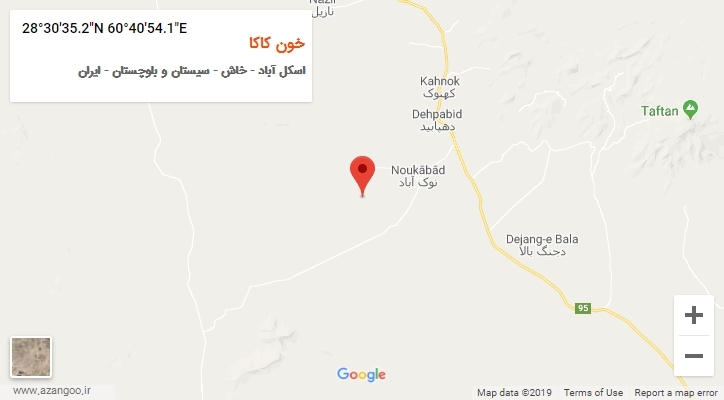 روستای خون کاکا بر روی نقشه