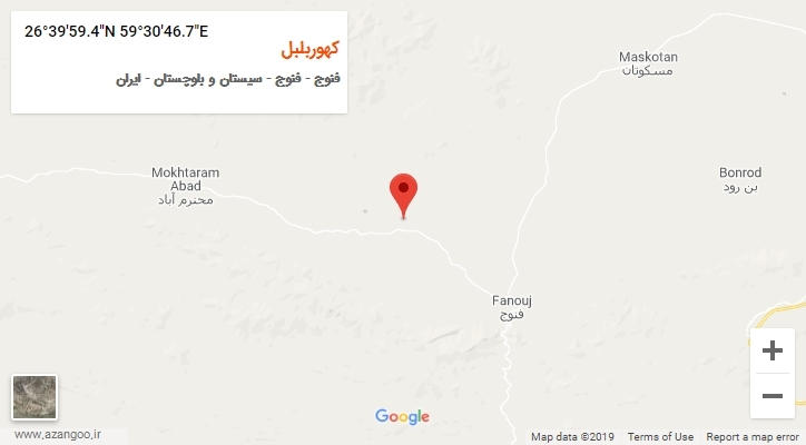 روستای کهوربلبل بر روی نقشه