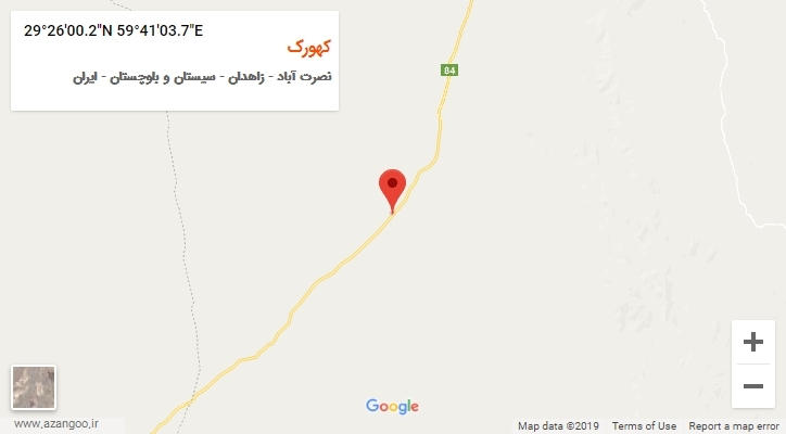 روستای کهورک بر روی نقشه