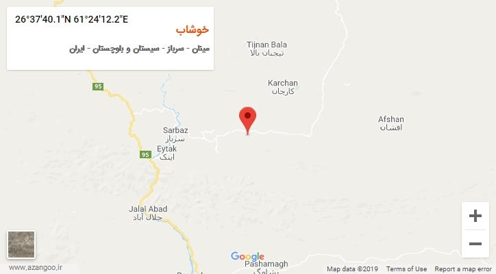 روستای خوشاب بر روی نقشه