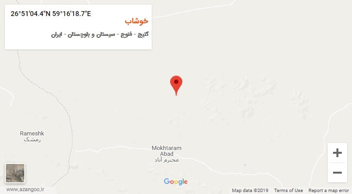 روستای خوشاب بر روی نقشه