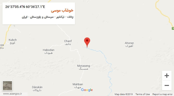 روستای خوشآب موسی بر روی نقشه