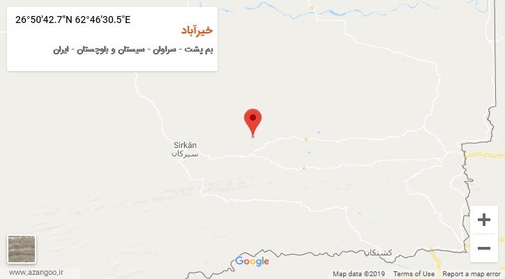 روستای خیرآباد بر روی نقشه