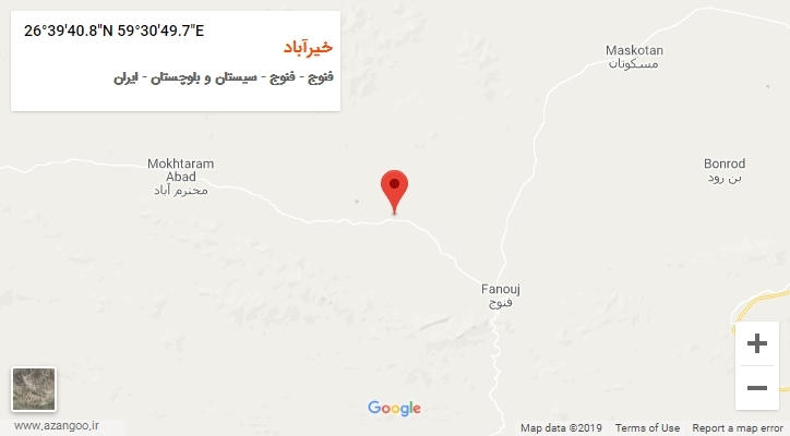 روستای خیرآباد بر روی نقشه
