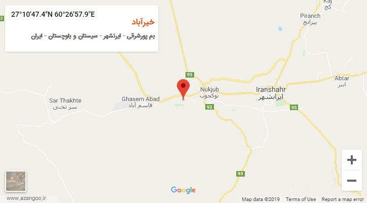 روستای خیرآباد بر روی نقشه