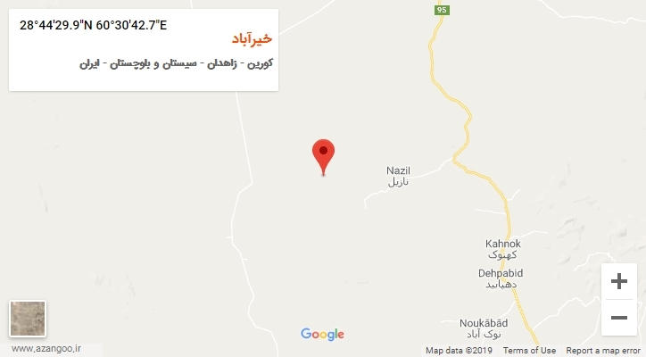 روستای خیرآباد بر روی نقشه