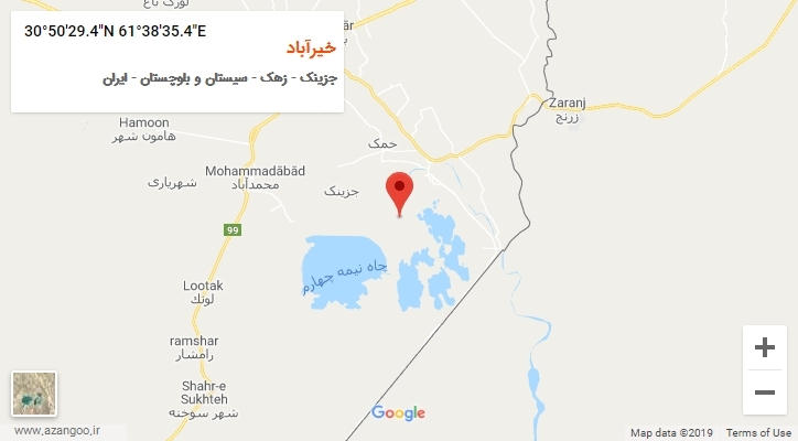 روستای خیرآباد بر روی نقشه