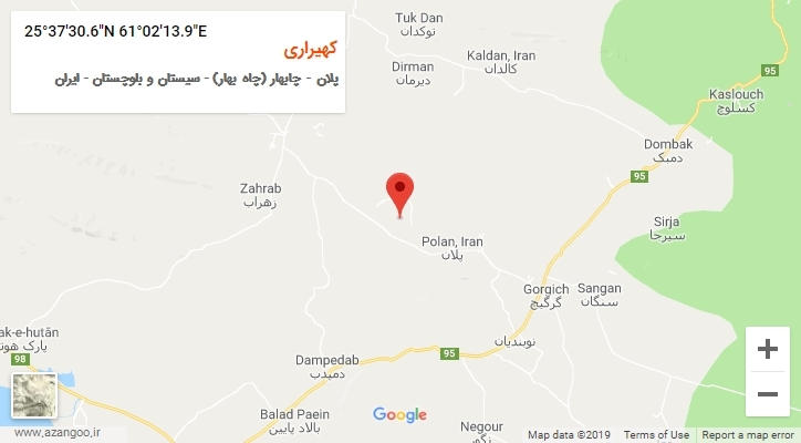 روستای کهیراری بر روی نقشه