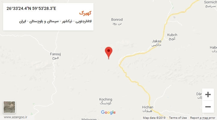روستای کهیرک بر روی نقشه