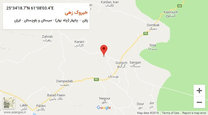 روستای خیروک زهی بر روی نقشه