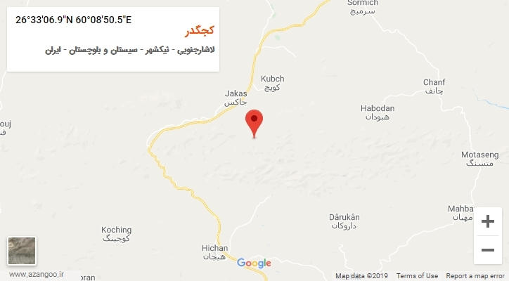 روستای کجگدر بر روی نقشه
