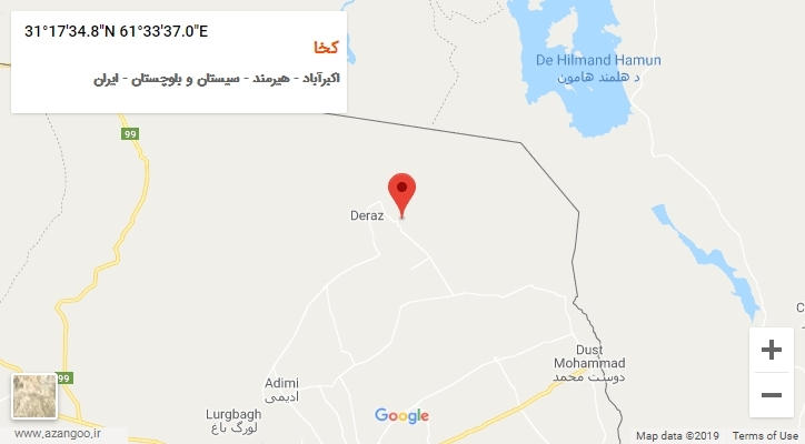 روستای کخا بر روی نقشه