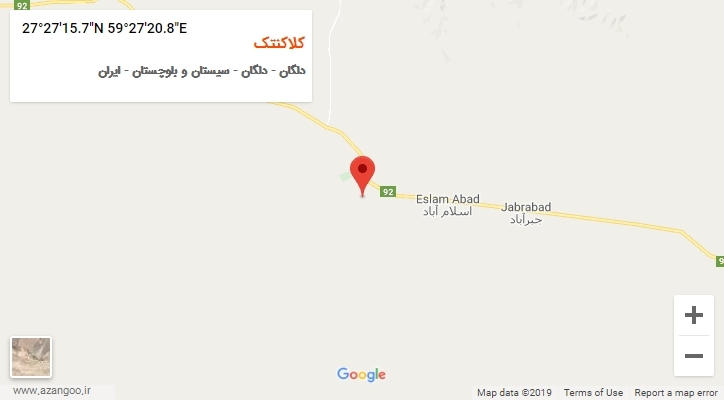 روستای کلاکنتک بر روی نقشه