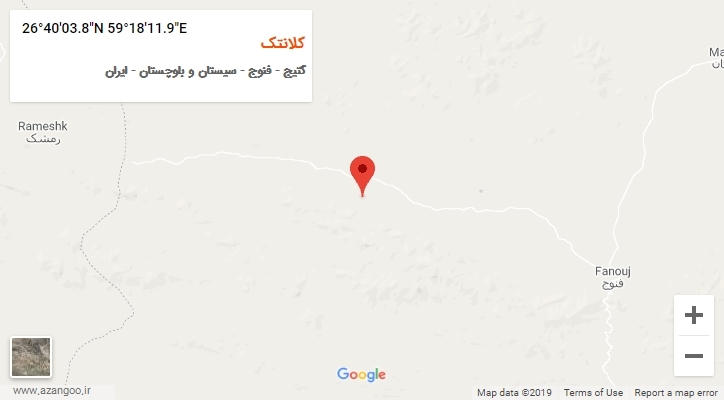 روستای کلانتک بر روی نقشه