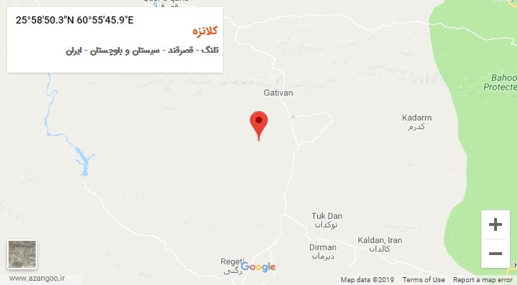 روستای کلانزه بر روی نقشه