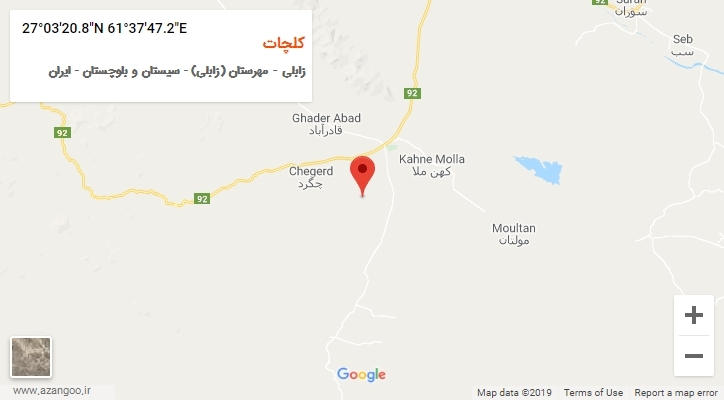 روستای کلچات بر روی نقشه