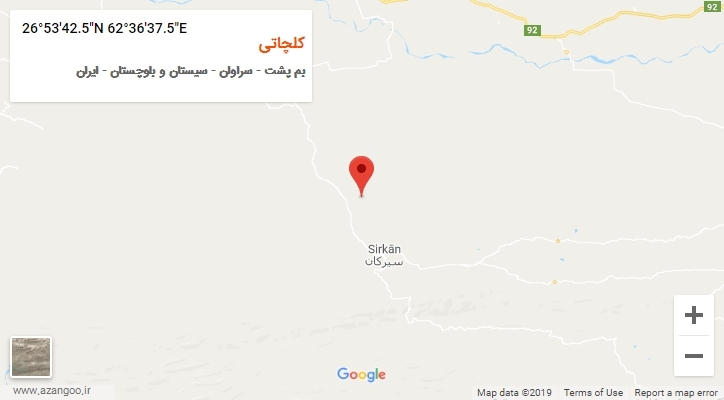 روستای کلچاتی بر روی نقشه