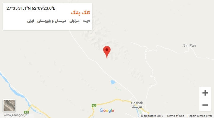 روستای کلگ پلنگ بر روی نقشه