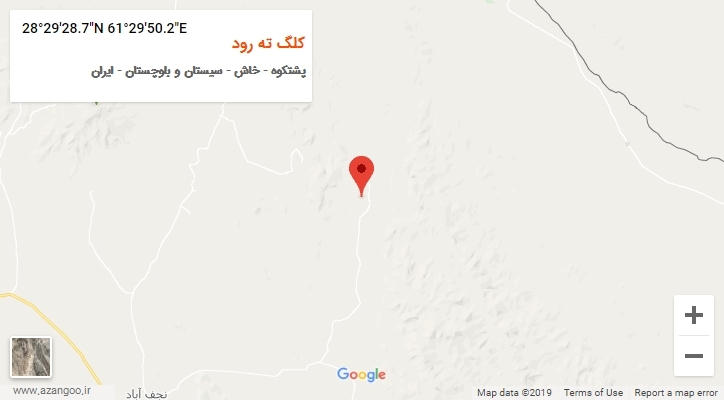 روستای کلگ ته رود بر روی نقشه