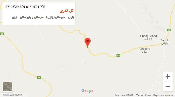 روستای کل گذری بر روی نقشه