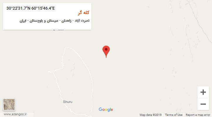 روستای کله گر بر روی نقشه