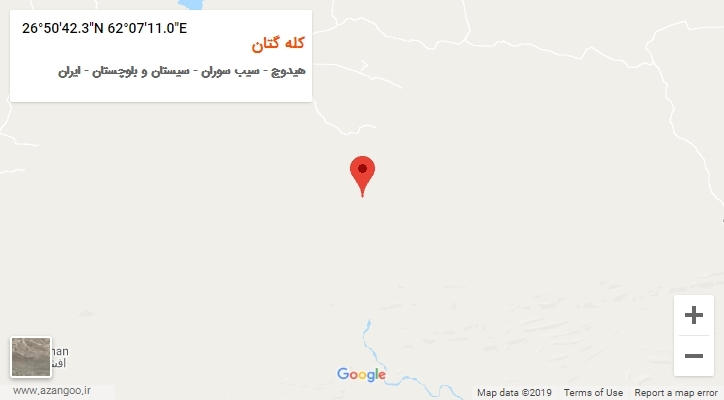 روستای کله گتان بر روی نقشه