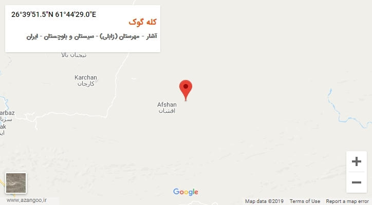 روستای کله گوک بر روی نقشه