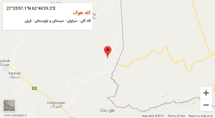 روستای کله هوک بر روی نقشه