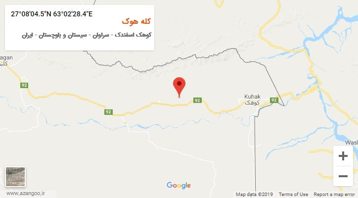 روستای کله هوک بر روی نقشه