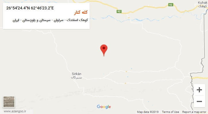 روستای کله کنار بر روی نقشه